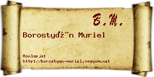 Borostyán Muriel névjegykártya